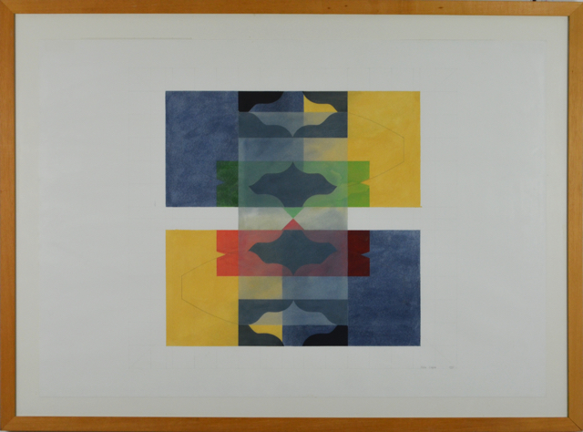 ZT alkydverf op geschept papier 70 x 100 cm